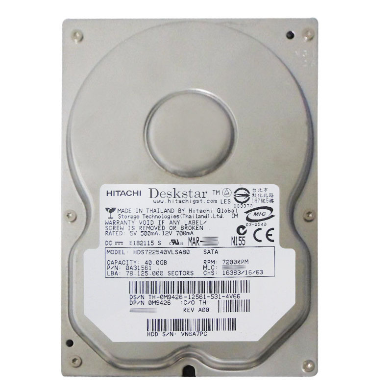 Dell 0M9426 - 40GB 7.2K SATA 3.5" Hard Drive