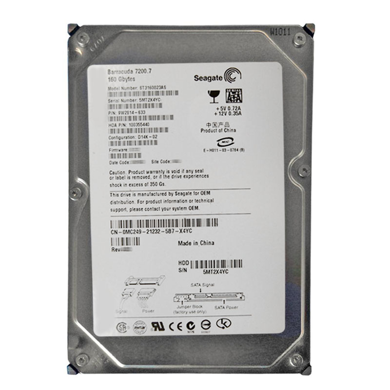 0MC249.jpg Dell 0MC249 - 160GB 7.2K SATA 3.5" Hard Drive - Image 1