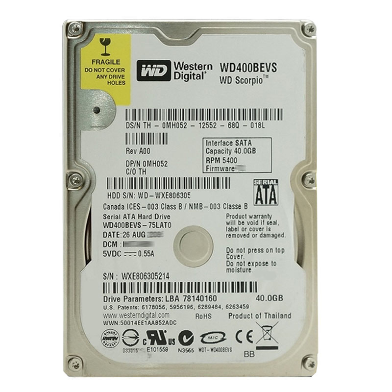 Dell 0MH052 - 40GB 5.4K SATA 2.5" Hard Drive