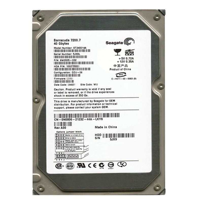 0N0806.jpg Dell 0N0806 - 40GB 7.2K IDE 3.5" Hard Drive - Image 1