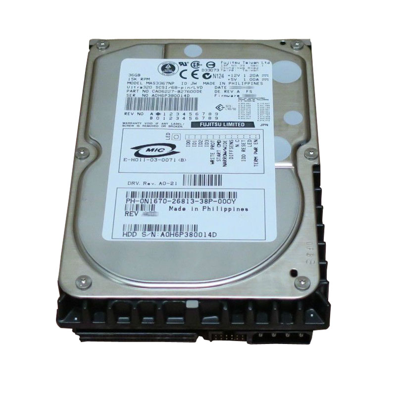 Dell 0N1670 - 36GB 15K 68-PIN Ultra-320 SCSI 3.5" Hard Drive