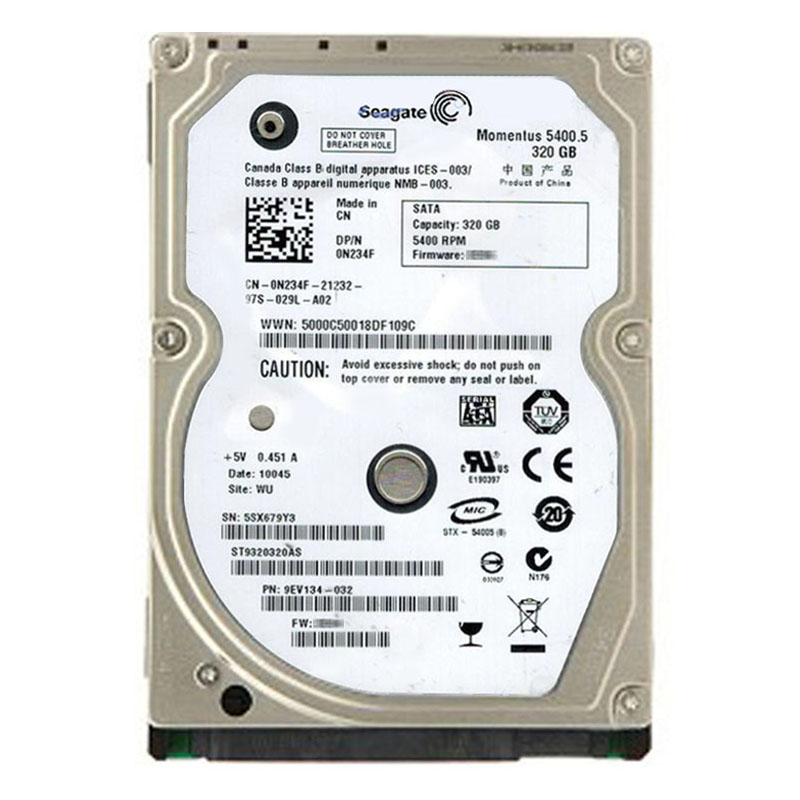 Dell 0N234F - 320GB 5.4K SATA 2.5" 8MB Cache Hard Drive
