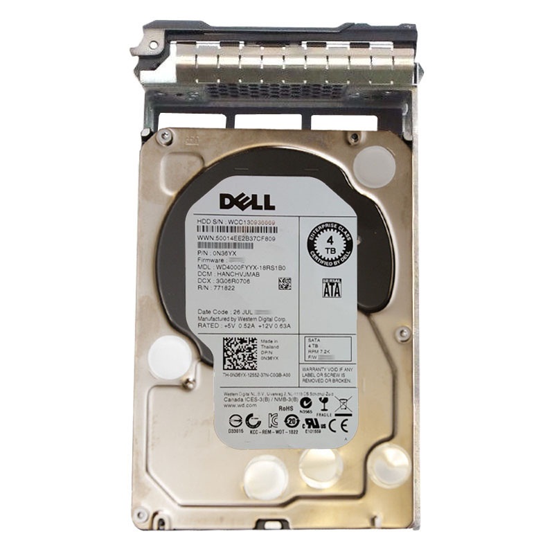 Dell 0N36YX - 4TB 7.2K SATA 6.0Gbps 3.5" 64MB Cache Hard Drive