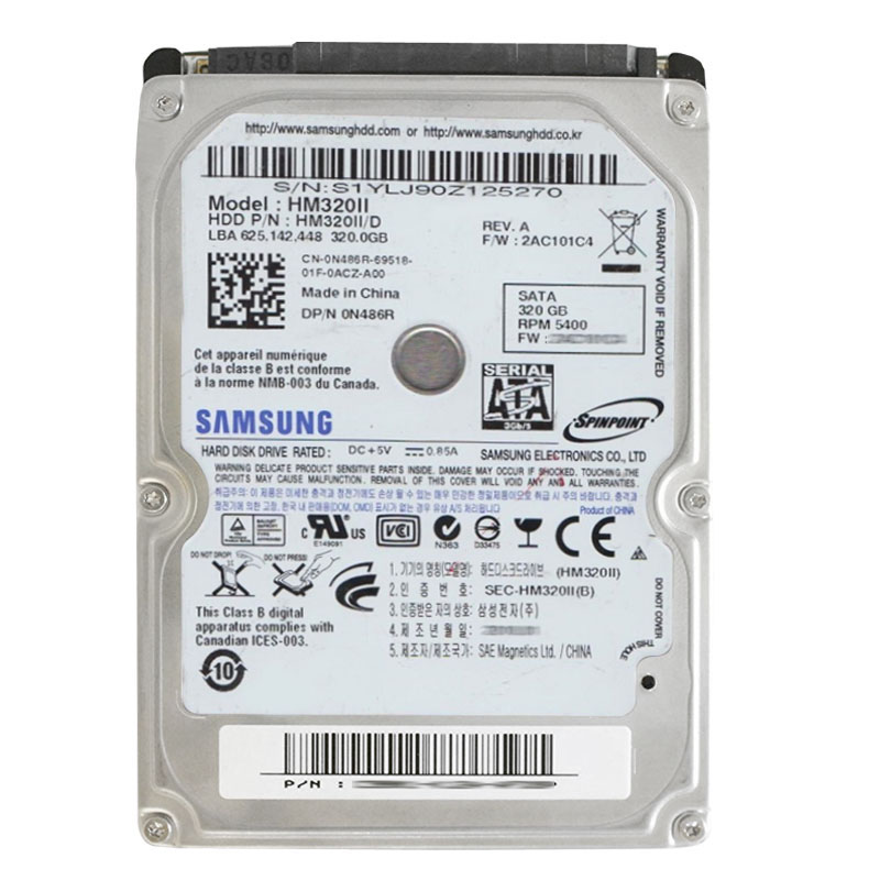 Dell 0N486R - 320GB 5.4K SATA 2.5" Hard Drive