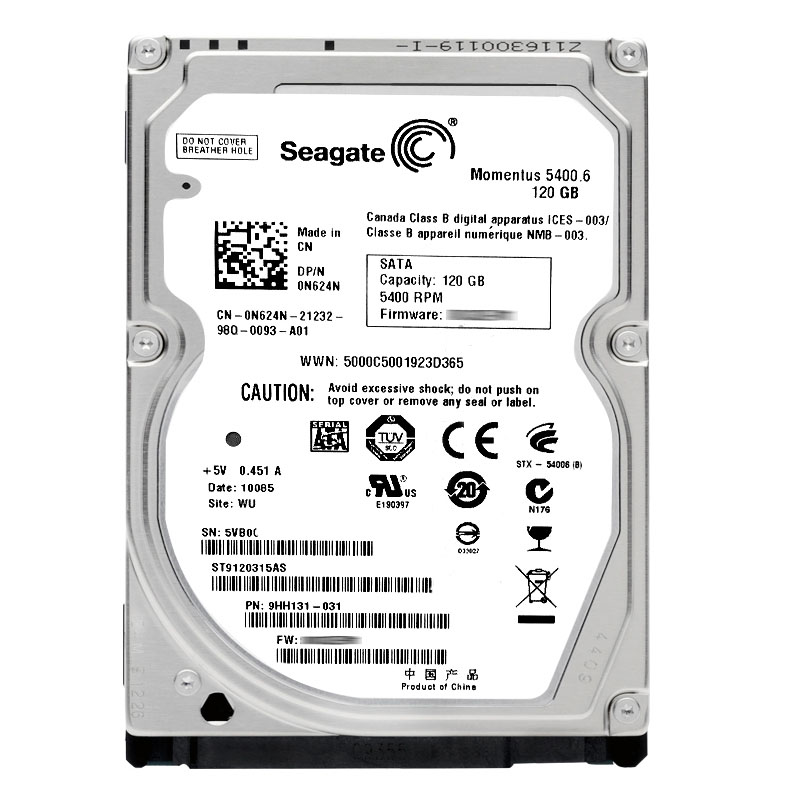 Dell 0N624N - 120GB 5.4K SATA 2.5" 8MB Cache Hard Drive