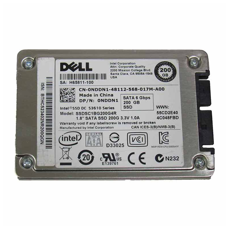 Dell 0NDDN1 - 200GB SATA 6.0Gbps 1.8" SSD