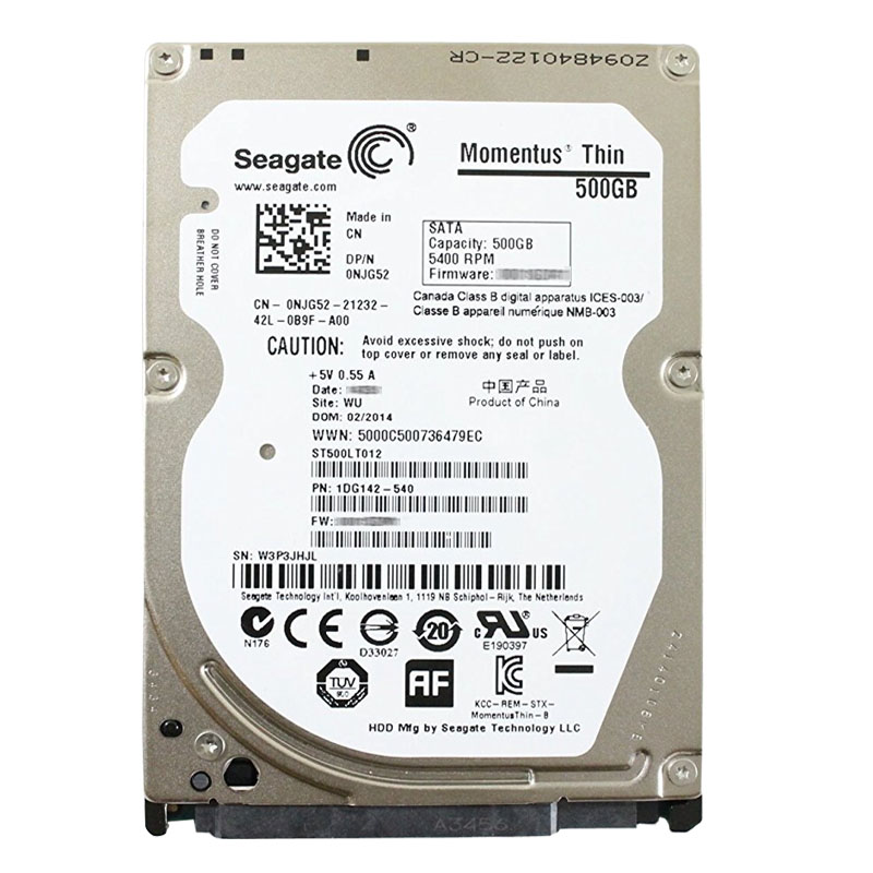 Dell 0NJG52 - 500GB 5.4K SATA 2.5" Hard Drive