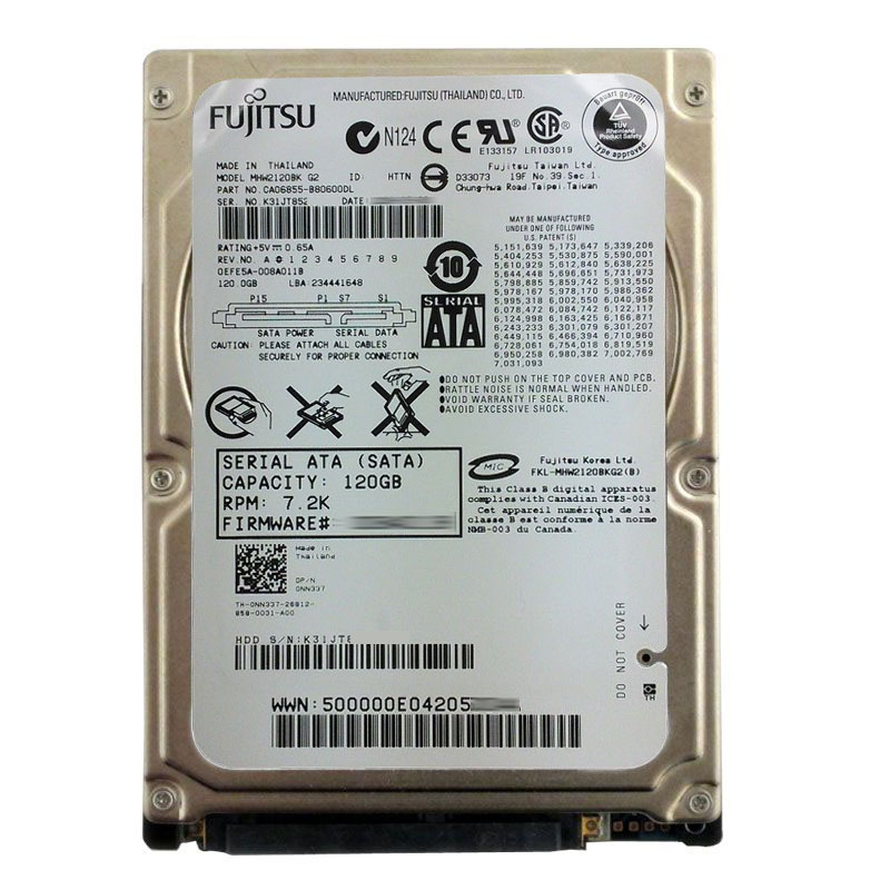 Dell 0NN337 - 120GB 7.2K SATA 2.5" Hard Drive