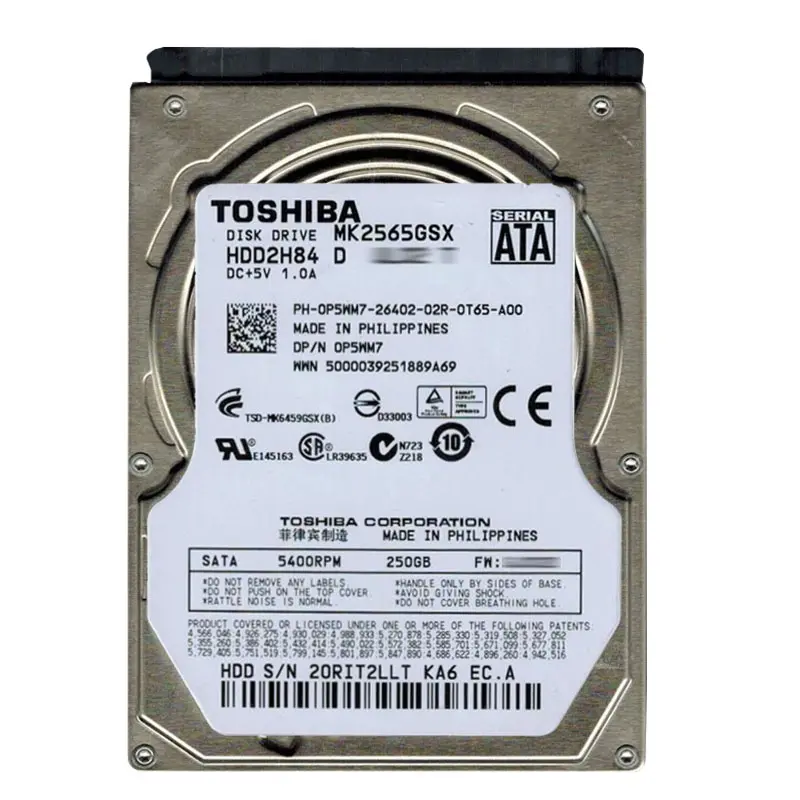 0P5WM7.jpg Dell 0P5WM7 - 250GB 5.4K SATA 3.0Gbps 2.5" Hard Drive - Image 1