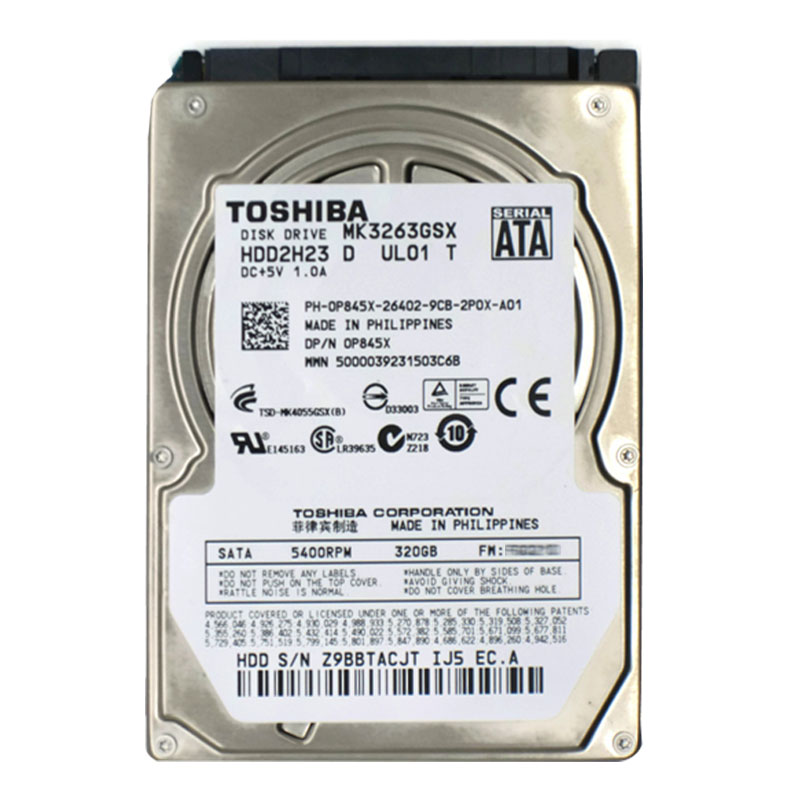 Dell 0P845X - 320GB 5.4K SATA 2.5" Hard Drive