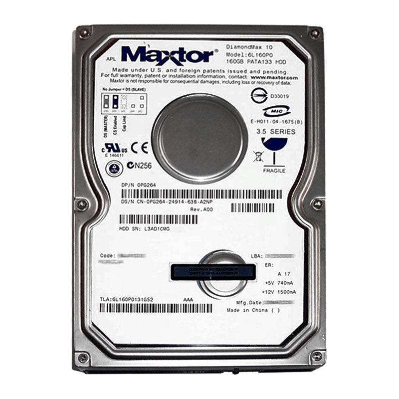 Dell 0PG264 - 160GB 7.2K PATA 3.5" Hard Drive
