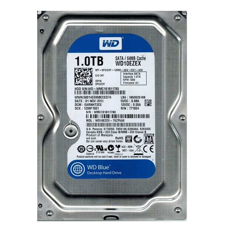 Dell 0PGD3Y - 1TB 7.2K SATA 6.0Gbps 3.5" 64MB Cache Hard Drive