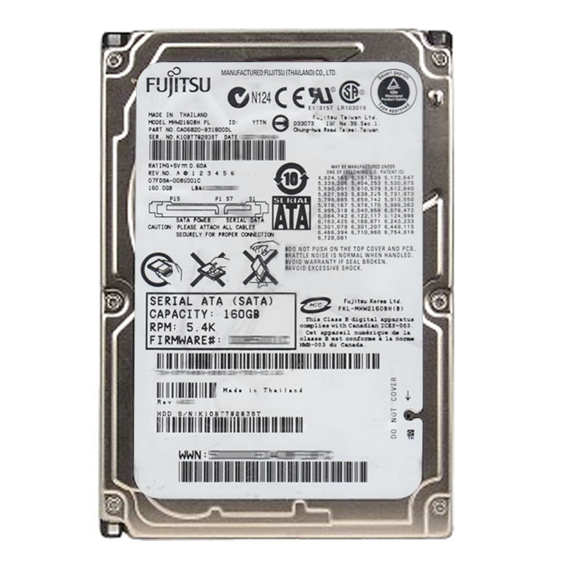 0PY468.jpg Dell 0PY468 - 160GB 5.4K SATA 2.5" Hard Drive - Image 1