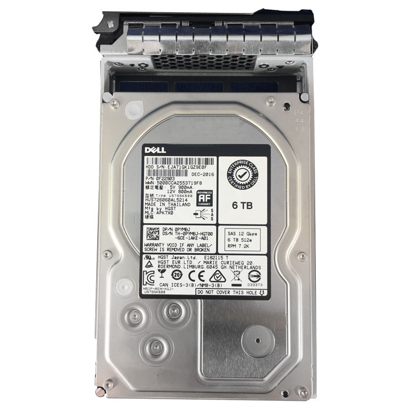 Dell 0PYM8J - 6TB 7.2K SAS 3.5" 128MB Cache Hard Drive
