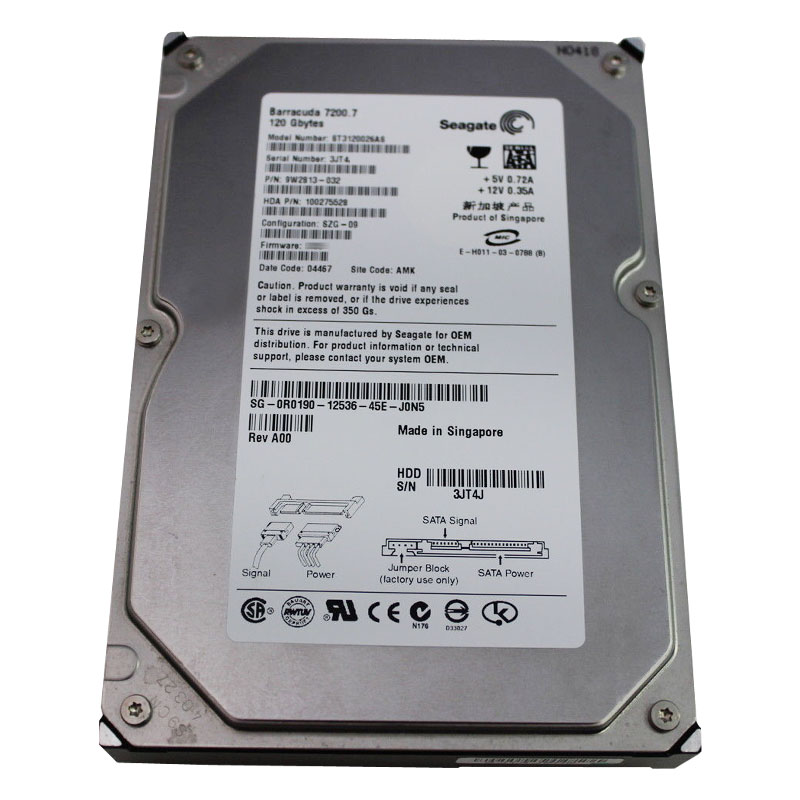 Dell 0R0190 - 120GB 7.2K SATA 3.5" Hard Drive