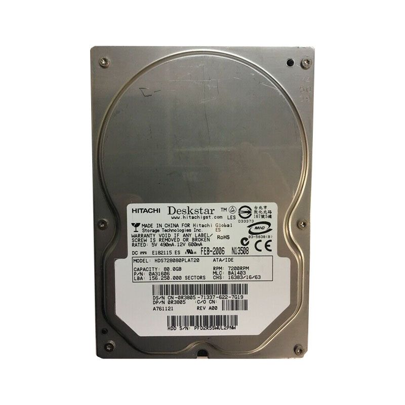Dell 0R3805 - 80GB 7.2K IDE 3.5" Hard Drive