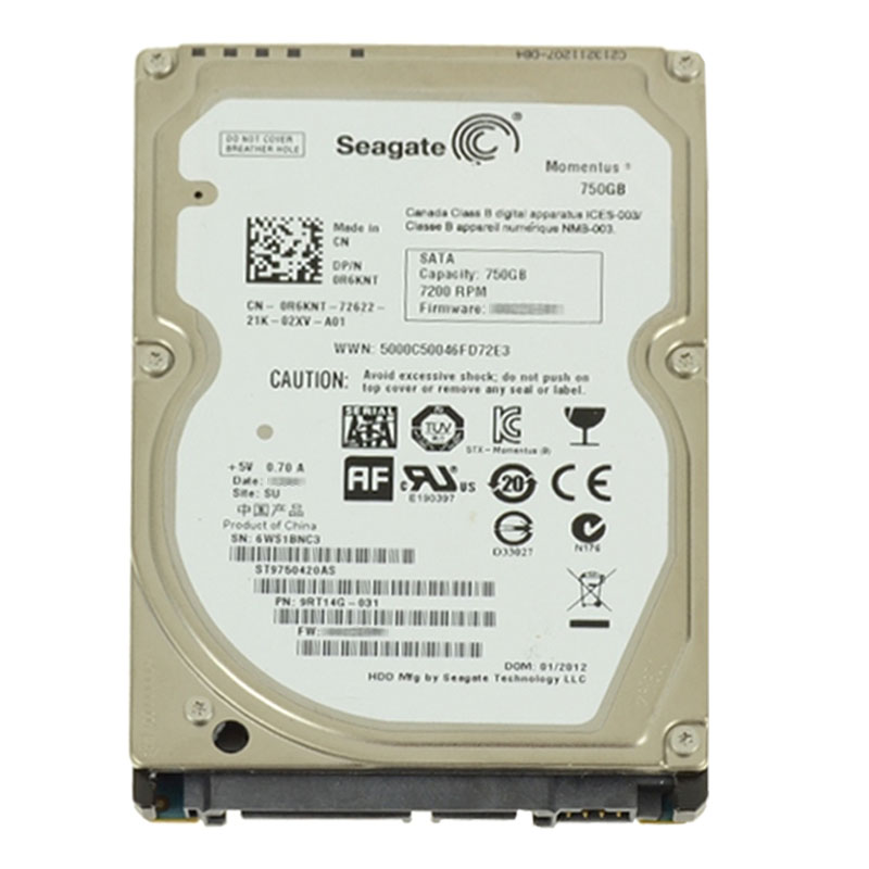 Dell 0R6KNT - 750GB 7.2K SATA 3.0Gbps 2.5" Hard Drive