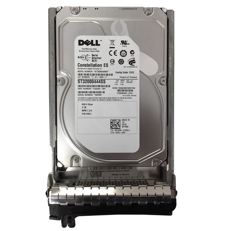 Dell 0R755K - 2TB 7.2K SAS 3.5" 16MB Cache Hard Drive