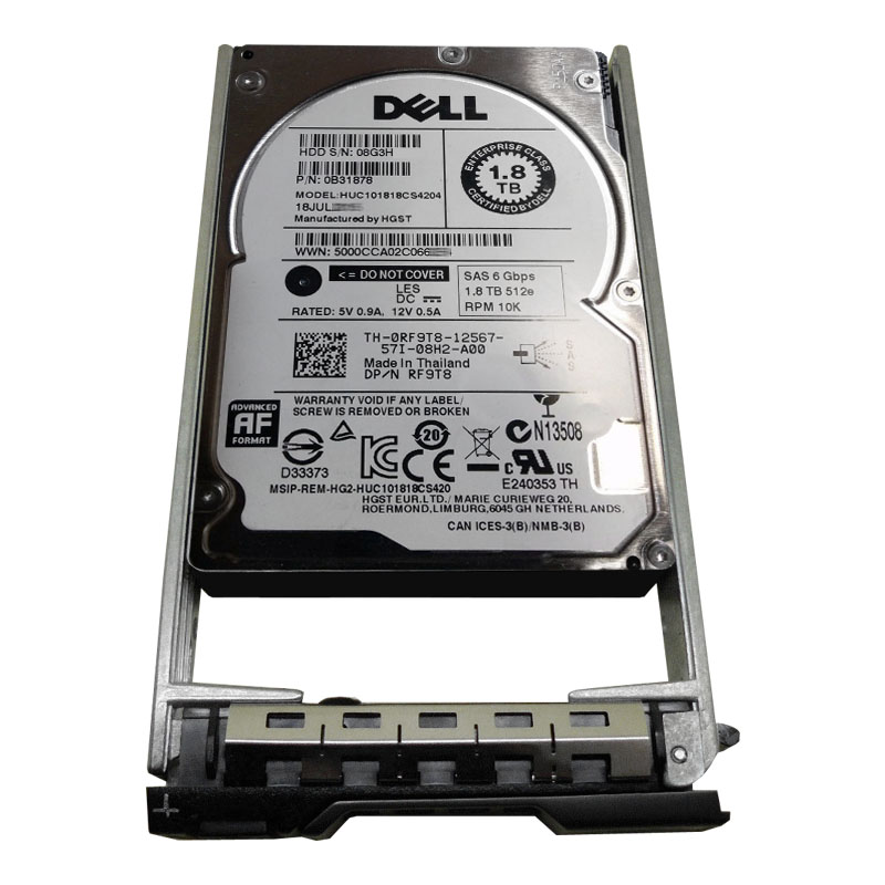 Dell 0RF9T8 - 1.8TB 10K SAS 6.0Gbps 2.5" Hard Drive
