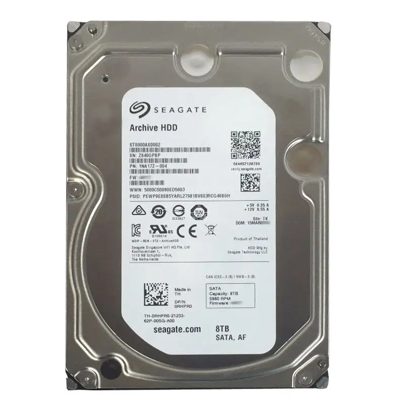 0RHPR0.jpg Dell 0RHPR0 - 8TB 5.9K SATA 6.0Gbps 3.5" 128MB Cache Hard Drive - Image 1