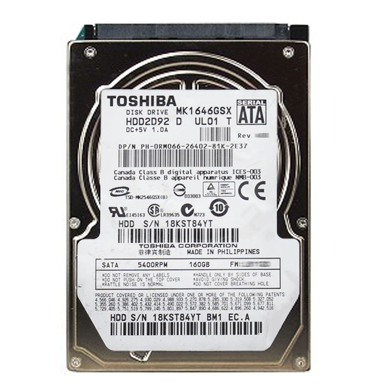 Dell 0RM066 - 160GB 5.4K SATA 2.5" Hard Drive