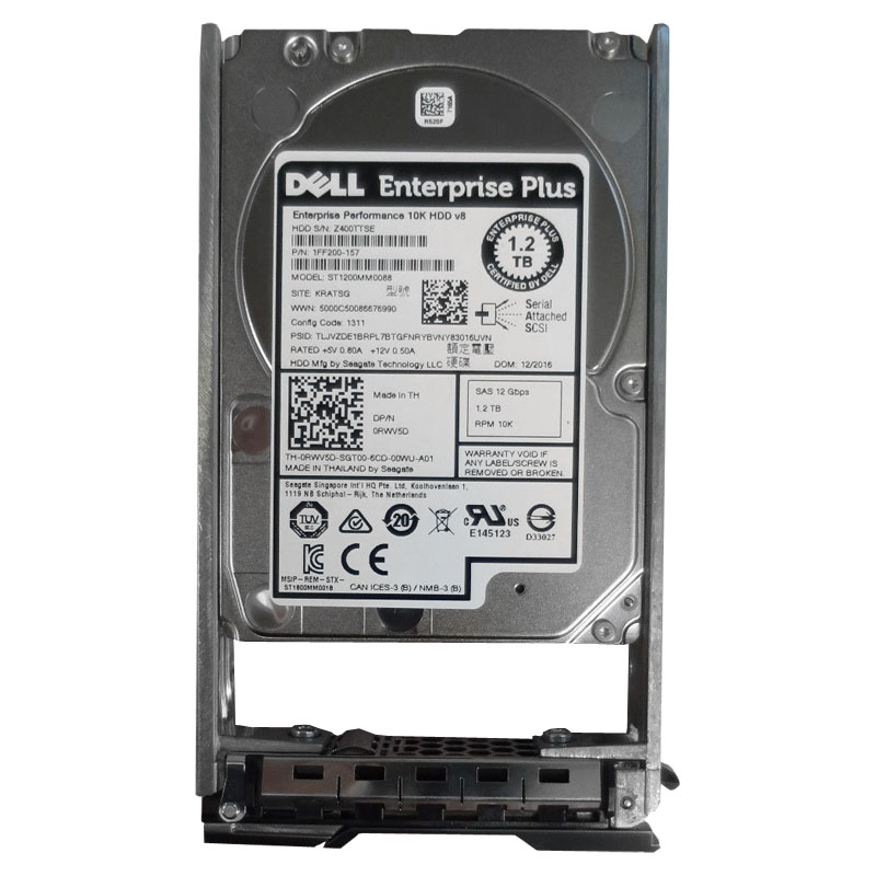 Dell 0RWV5D - 1.2TB 10K SAS 12.0Gbps 2.5" Hard Drive