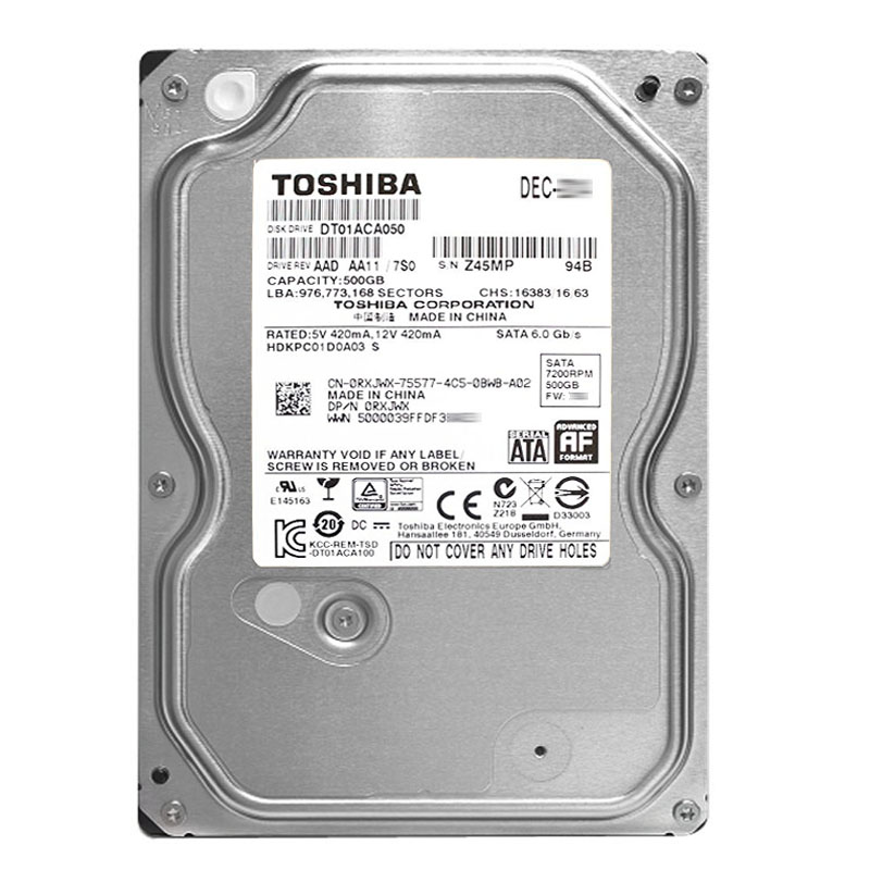 Dell 0RXJWX - 500GB 7.2K SATA 3.5" Hard Drive