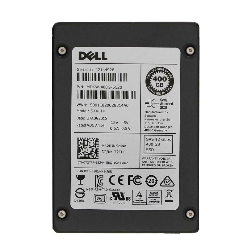 Dell 0T2TPF - 400GB SAS 12Gbps 2.5" SSD