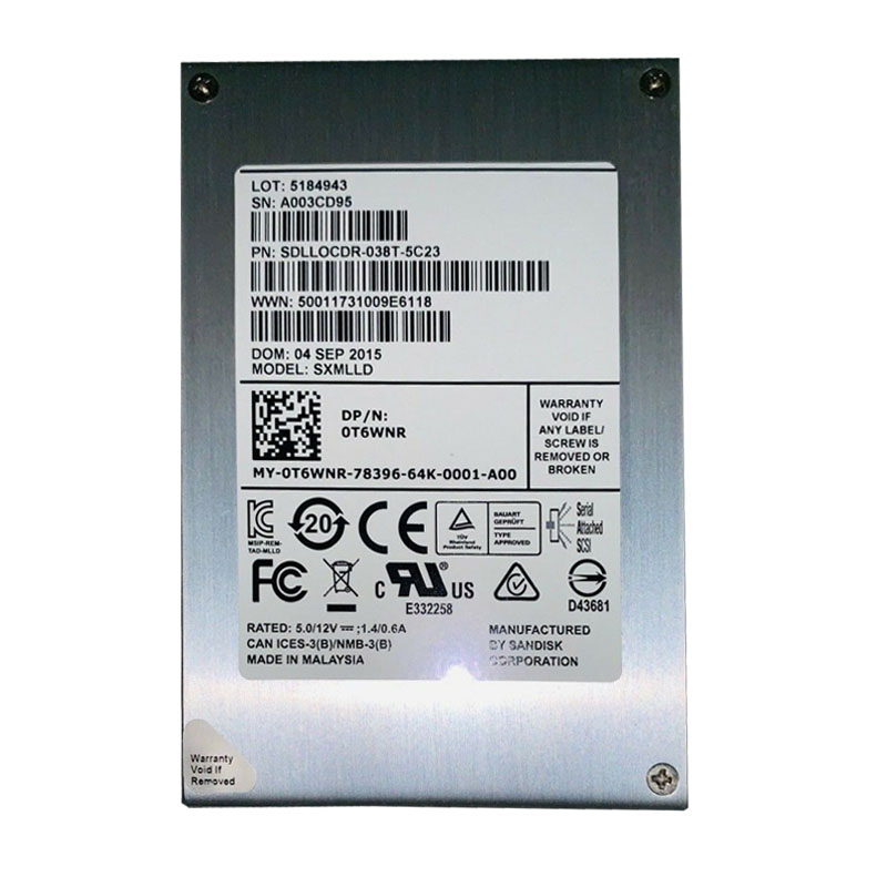 Dell 0T6WNR - 3.84TB SAS 2.5" SSD