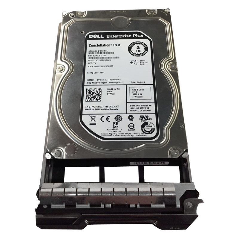 Dell 0T7F78 - 2TB 7.2K SAS 6.0Gbps 3.5" Hard Drive