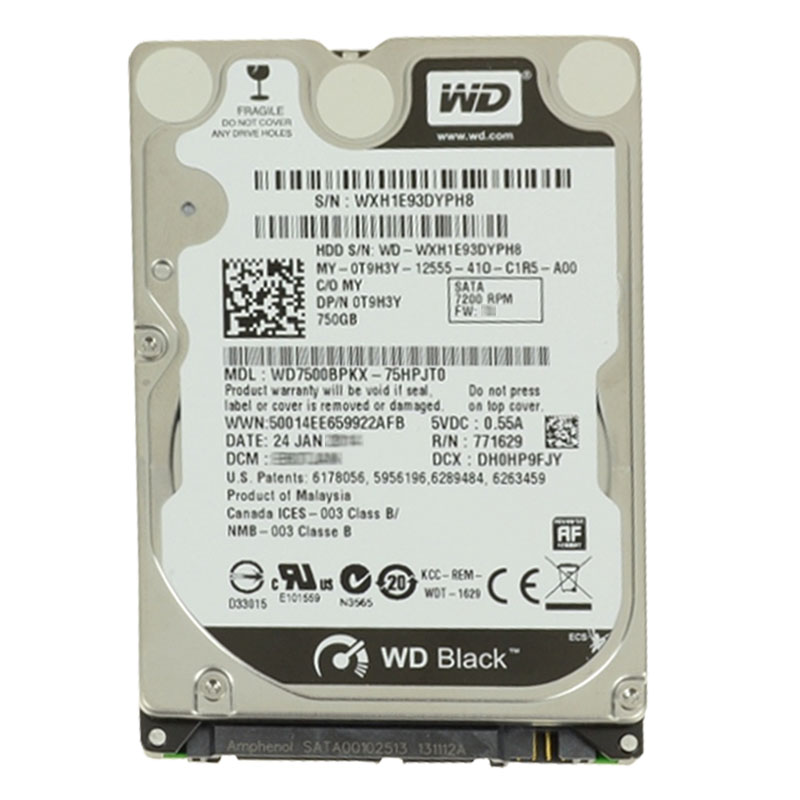 Dell 0T9H3Y - 750GB 7.2K SATA 2.5" Hard Drive
