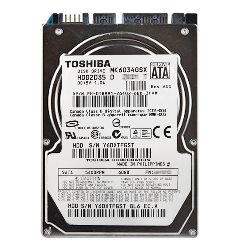 Dell 0TH991 - 60GB 5.4K SATA 2.5" 8MB Cache Hard Drive