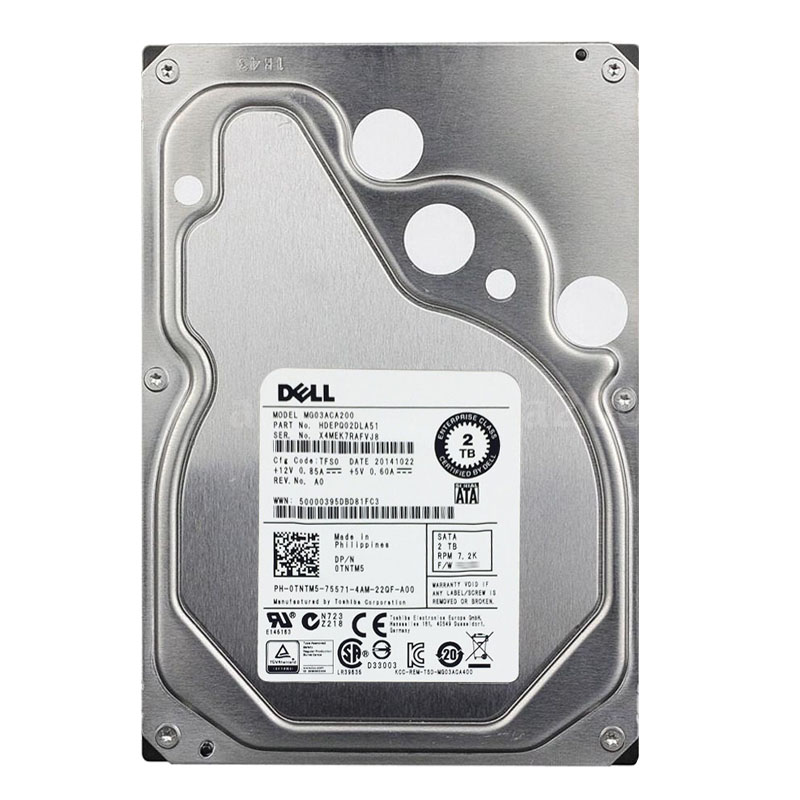 Dell 0TNTM5 - 2TB 7.2K SATA 6.0Gbps 3.5" 64MB Cache Hard Drive