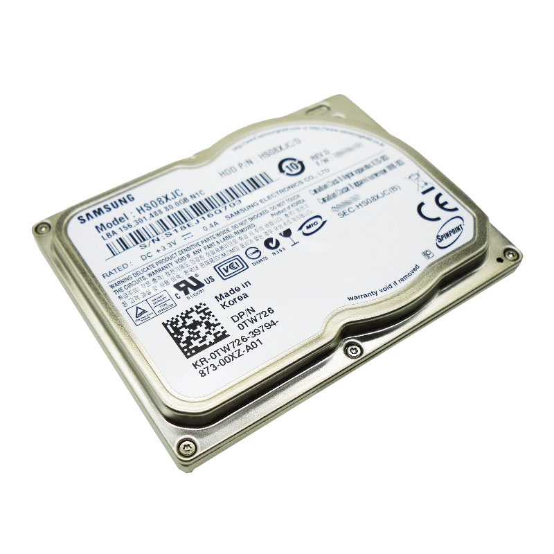 Dell 0TW726 - 80GB 5.4K PATA 1.8" 8MB Cache Hard Drive