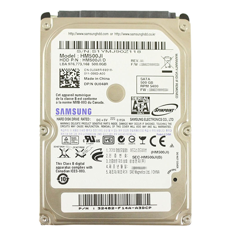 Dell 0U048R - 500GB 5.4K SATA 2.5" Hard Drive