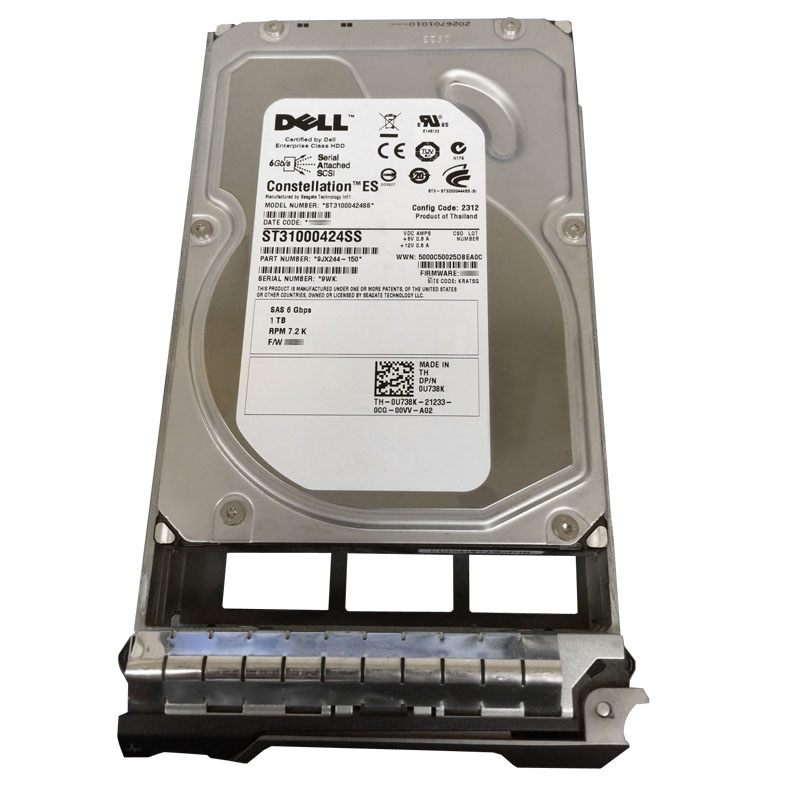 Dell 0U738K - 1TB 7.2K SAS 3.5" 16MB Cache Hard Drive