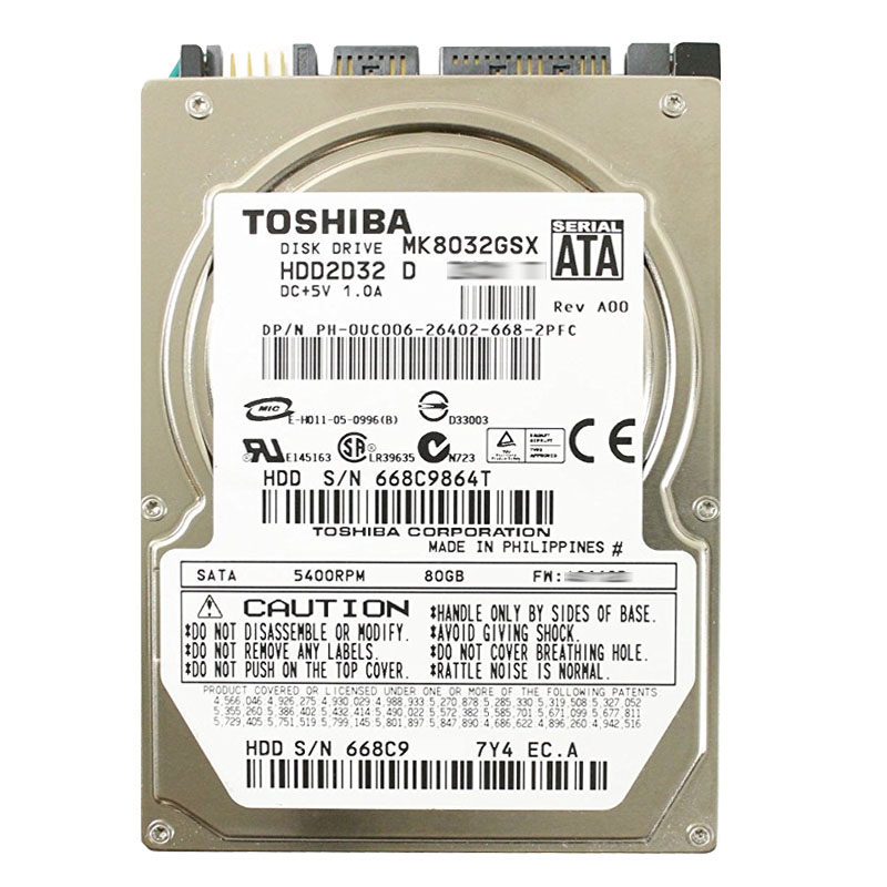 Dell 0UC006 - 80GB 5.4K SATA 2.5" 8MB Cache Hard Drive