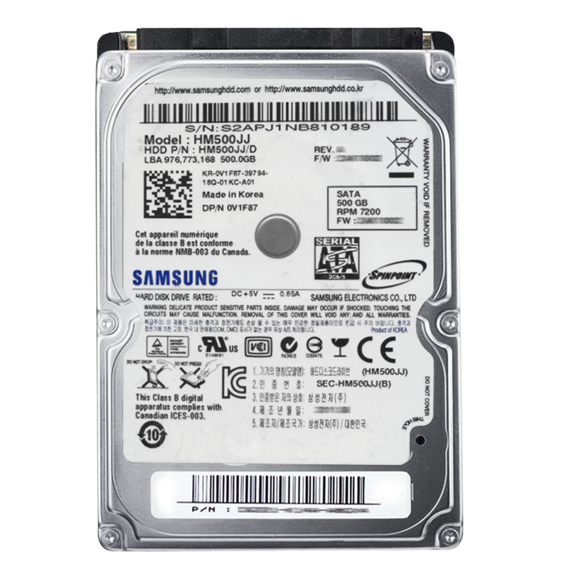 Dell 0V1F87 - 500GB 7.2K SATA 2.5" Hard Drive