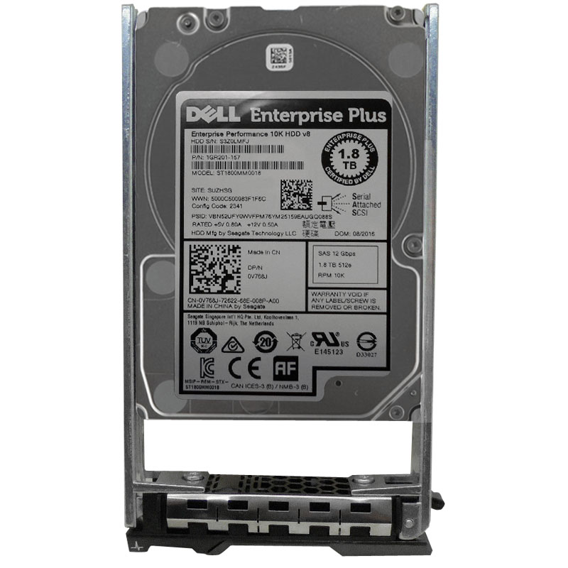 0V768J.jpg Dell 0V768J - 1.8TB 10K SAS 12.0Gbps 2.5" Hard Drive - Image 1