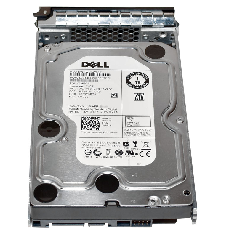 Dell 0V8FCR - 1TB 7.2K SATA 3.5" 64MB Cache Hard Drive