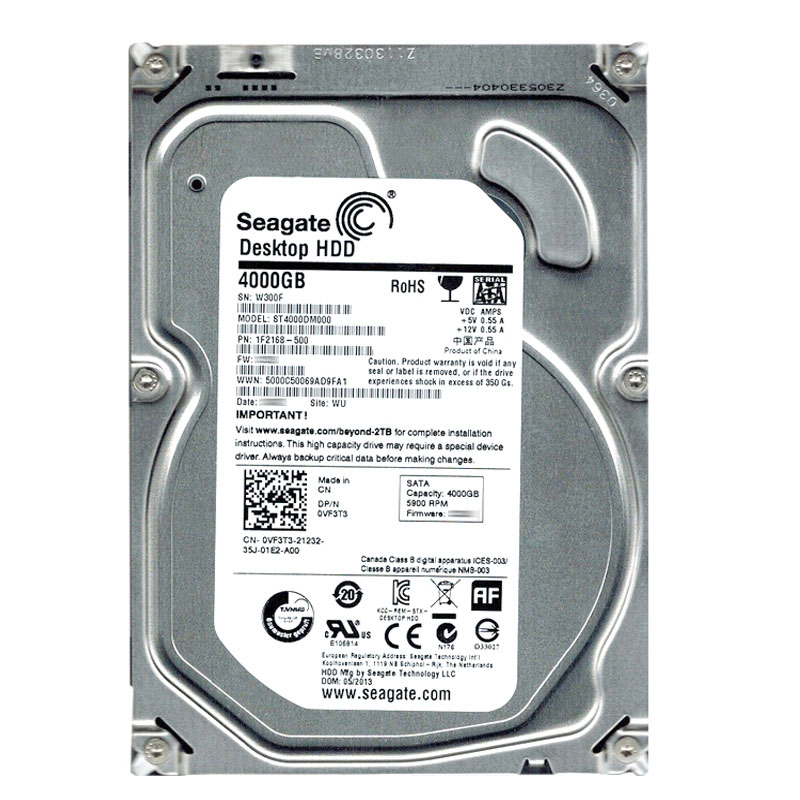 Dell 0VF3T3 - 4TB 5.9K SATA 6.0Gbps 3.5" Hard Drive