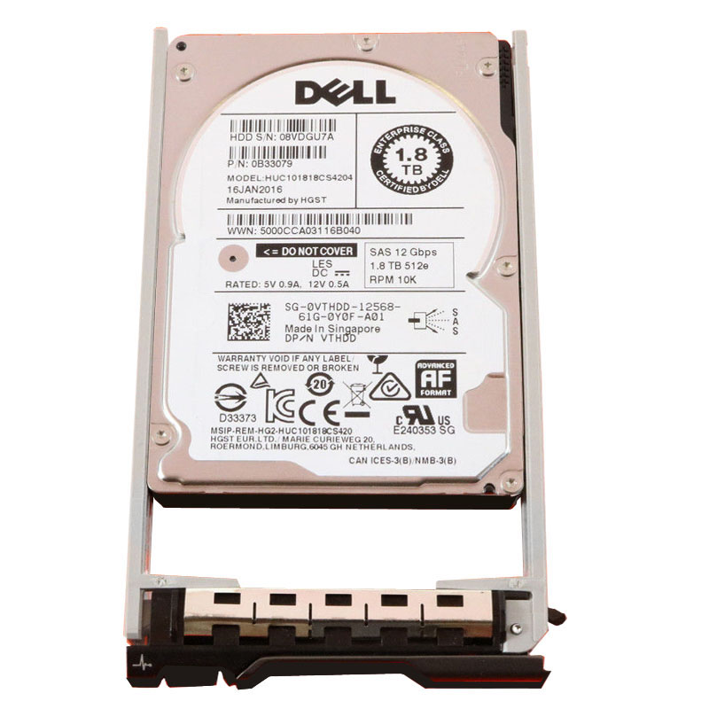 Dell 0VTHDD - 1.8TB 10K SAS 12.0Gbps 2.5" Hard Drive