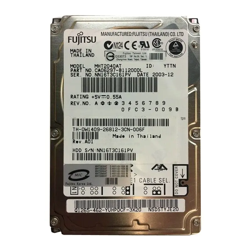 0W1409.jpg Dell 0W1409 - 40GB 4.2K IDE 2.5" Hard Drive - Image 1