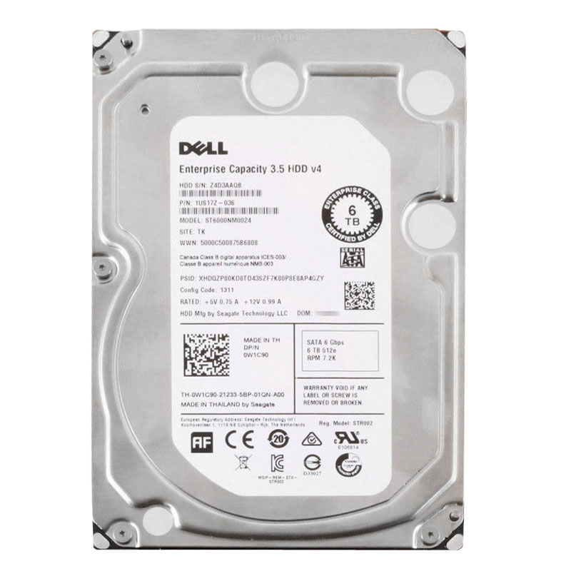 Dell 0W1C90 - 6TB 7.2K SATA 6.0Gbps 3.5" Hard Drive