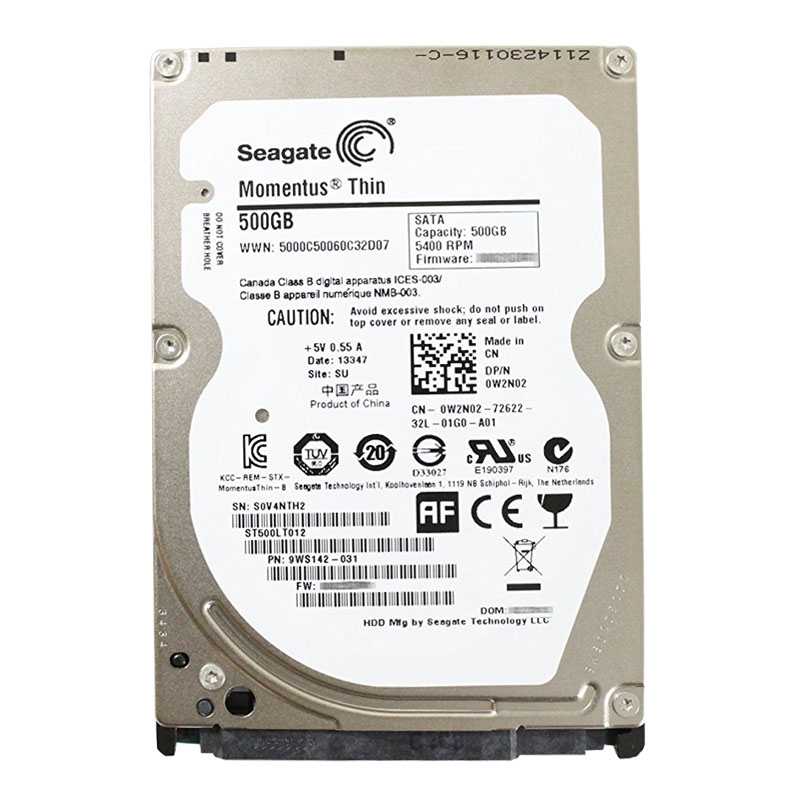 Dell 0W2N02 - 500GB 5.4K SATA 2.5" Hard Drive
