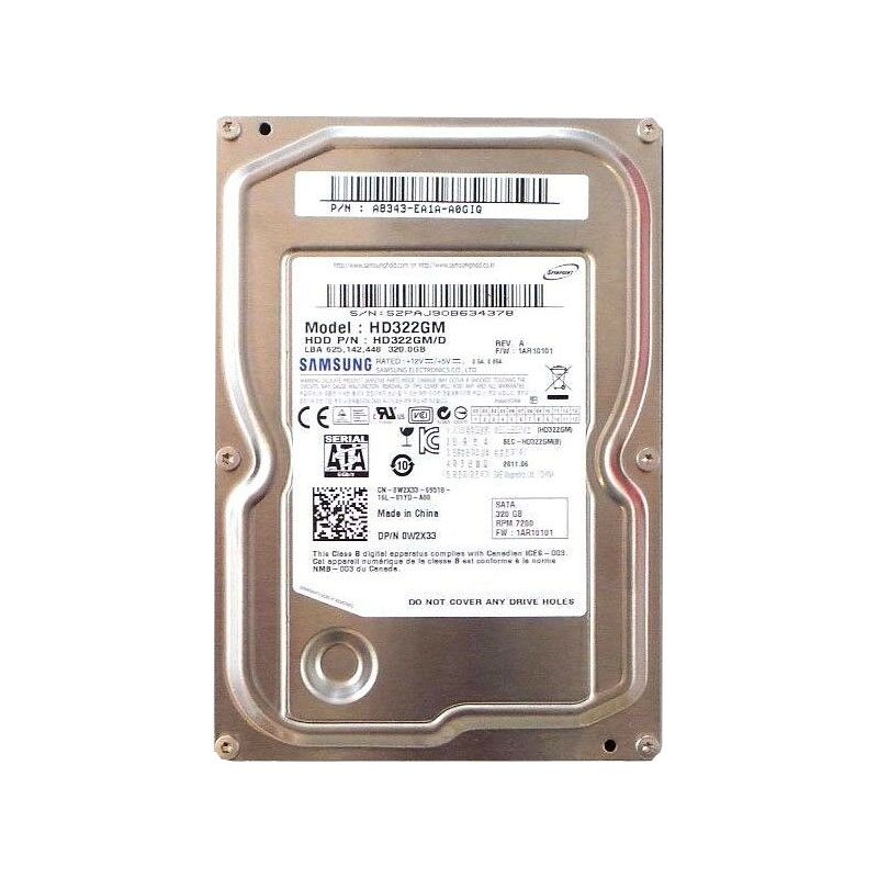 Dell 0W2X33 - 320GB 7.2K SATA 3.5" Hard Drive