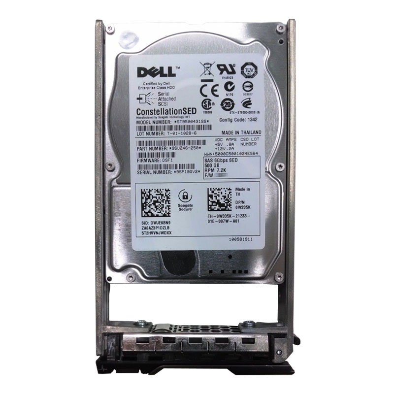 Dell 0W335K - 500GB 7.2K SAS 2.5" 16MB Cache Hard Drive