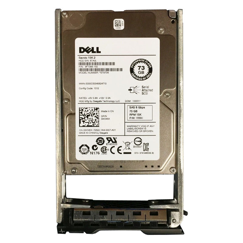 Dell 0W345K - 73GB 15K SAS 6.0Gbps 2.5" Hard Drive