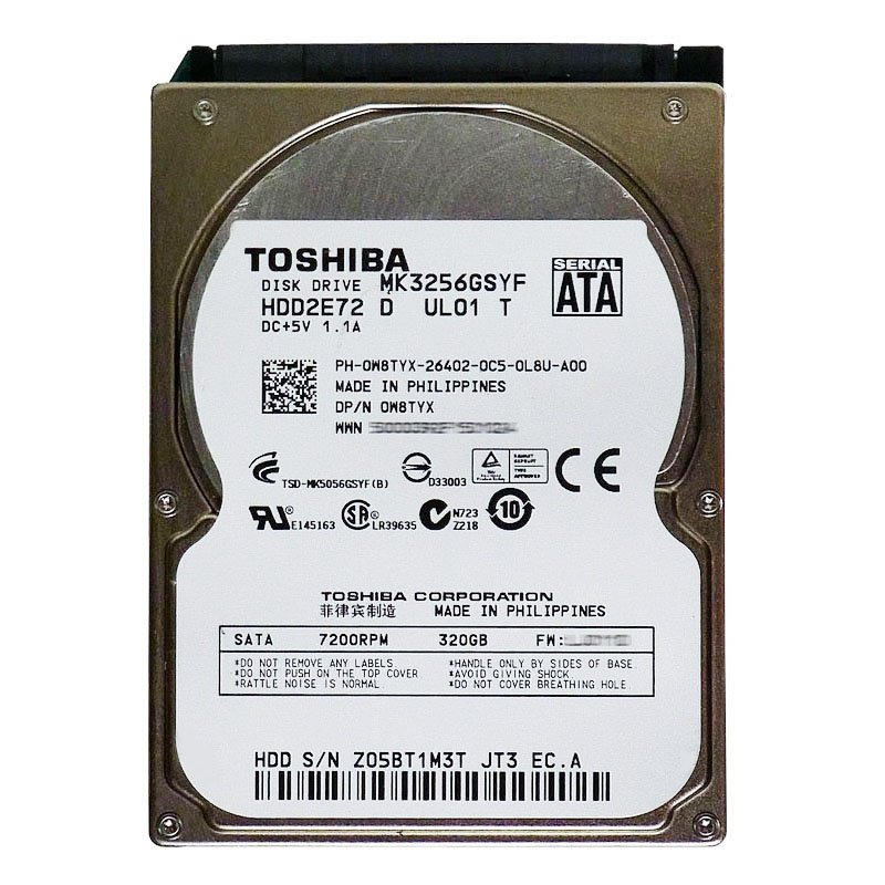 Dell 0W8TYX - 320GB 7.2K SATA 2.5" Hard Drive