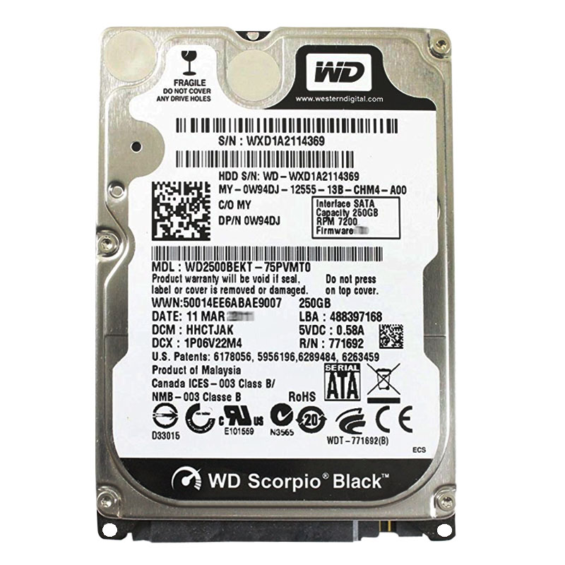 Dell 0W94DJ - 250GB 7.2K SATA 2.5" Hard Drive